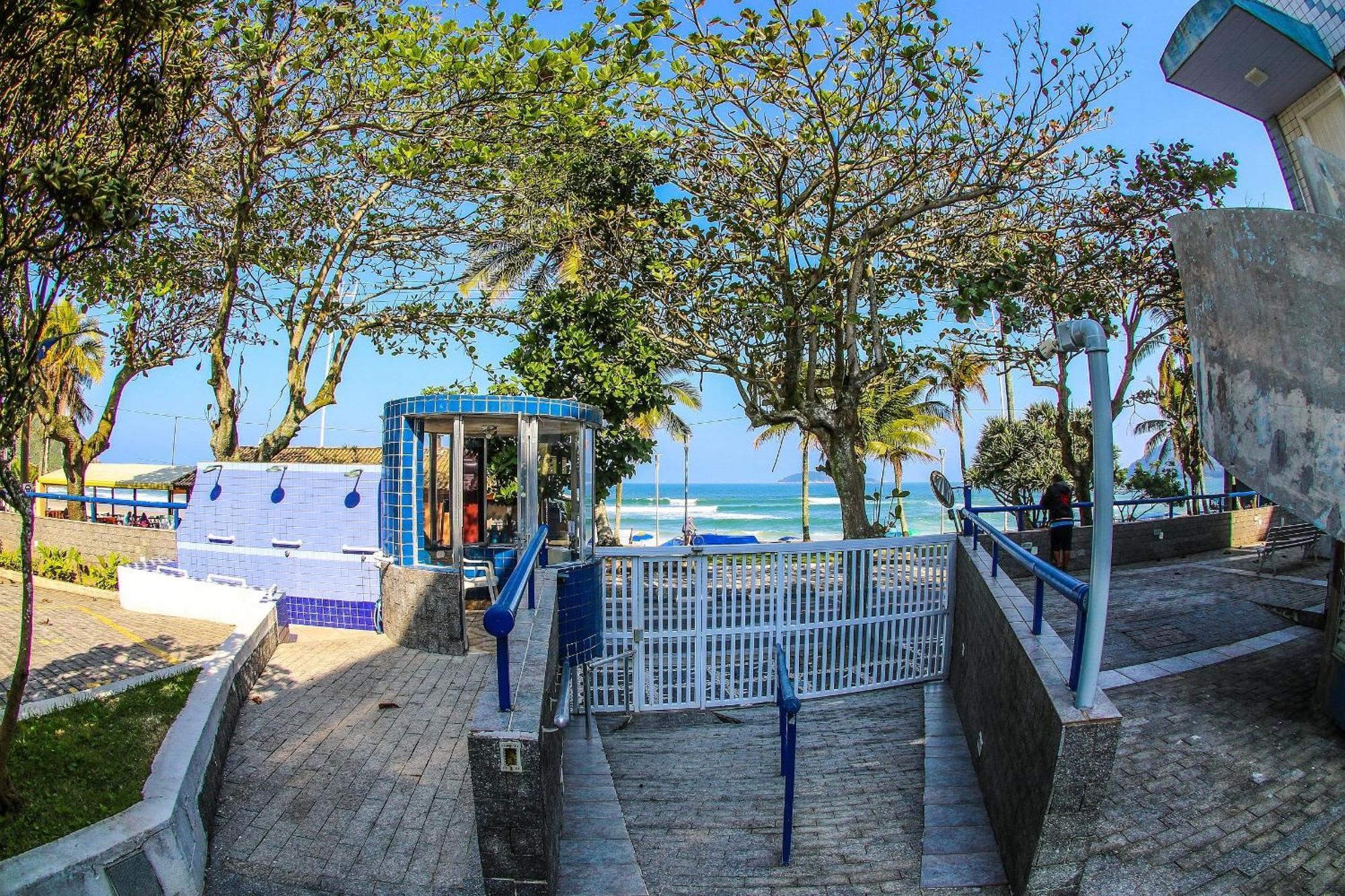 5E-Pe Na Areia Da Praia Do Tombo, 2 Quartos, Ar Cond, 2 Banheiros,2 Vagas+Roupas De Cama Guarujá Exterior foto